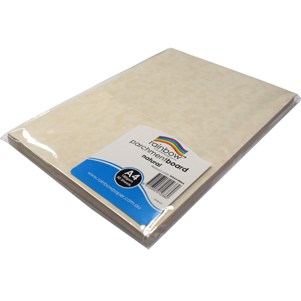 Image for RAINBOW PARCHMENT BOARD A4 180GSM NATURAL PACK 50 from Prime Office Supplies