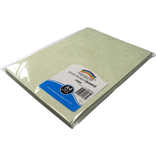 Image for RAINBOW PARCHMENT BOARD A4 180GSM SAGE PACK 50 from Mitronics Corporation