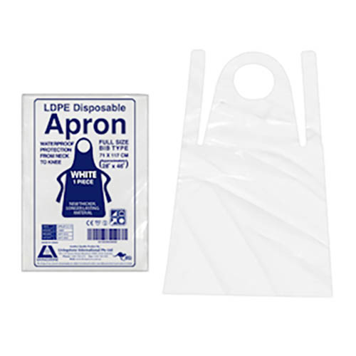 LIVINGSTONE DISPOSABLE APRON BIB TYPE 710 X 1170MM WHITE BOX 100 |  | 7120923i