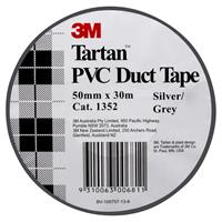 tartan 1352b duct tape pvc 50mm x 30m silver/grey