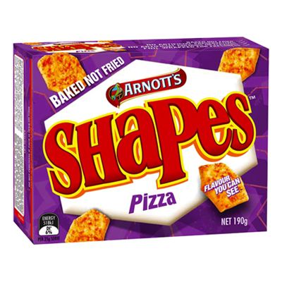 Image for ARNOTTS SHAPES PIZZA 190G from Clipboard Stationers & Art Supplies