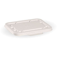biopak biocane takeaway base lid fits 500ml/600ml white pack 125