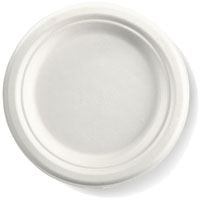 biopak biocane round plate 180mm white pack 125