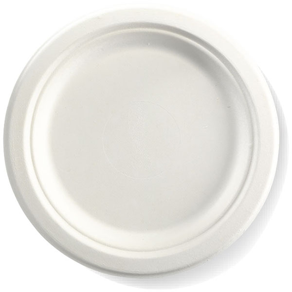 Image for BIOPAK BIOCANE ROUND PLATE 230MM WHITE PACK 125 from BusinessWorld Computer & Stationery Warehouse