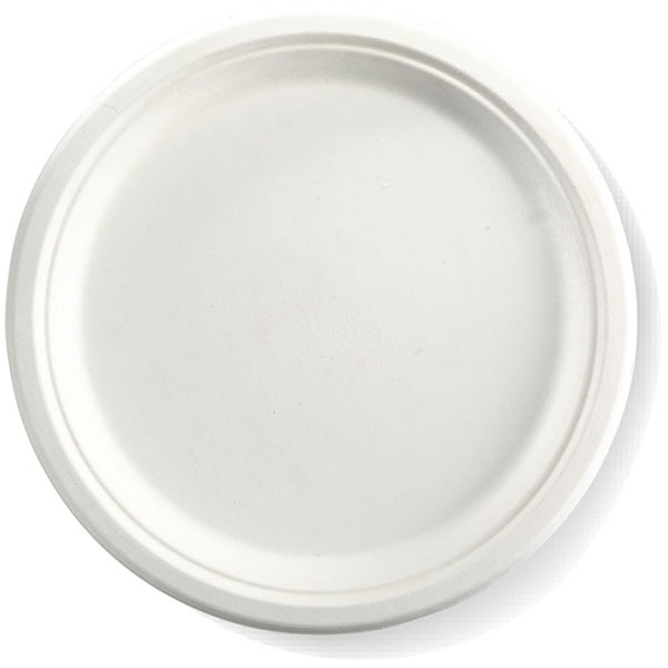 Image for BIOPAK BIOCANE ROUND PLATE 250MM WHITE PACK 125 from That Office Place PICTON