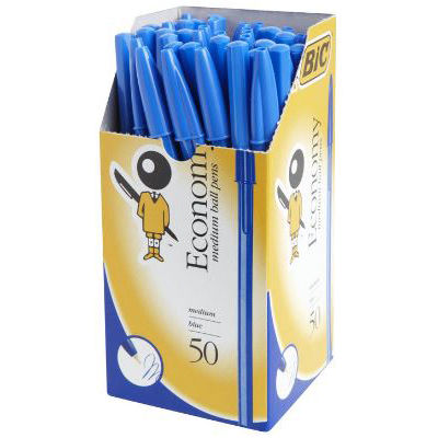 BIC ECONOMY BALLPOINT PENS MEDIUM BLUE BOX 50 |  | 7011250i