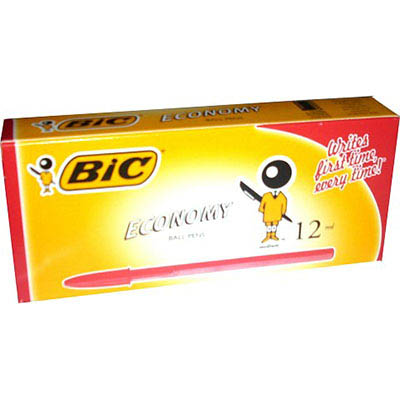 BIC ECONOMY BALLPOINT PENS MEDIUM RED BOX 12 |  | 7011490