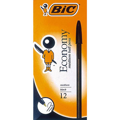 BIC ECONOMY BALLPOINT PENS MEDIUM BLACK BOX 12 |  | 7011182
