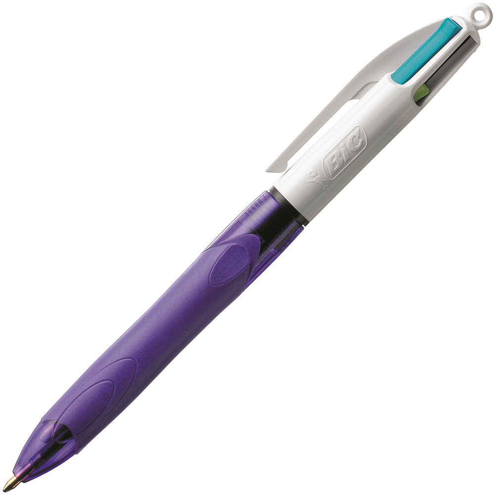 Image for BIC 4 COLOUR GRIP RETRACTABLE PEN MEDIUM FASHION COLOURS from Office Heaven