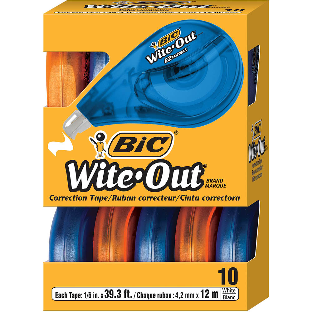 Image for BIC WITE-OUT EZ CORRECTION TAPE BOX 10 from Office Heaven