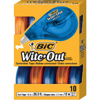 bic wite-out ez correction tape box 10