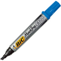 bic marking 2300 ecolutions permanent marker chisel 5.3mm blue