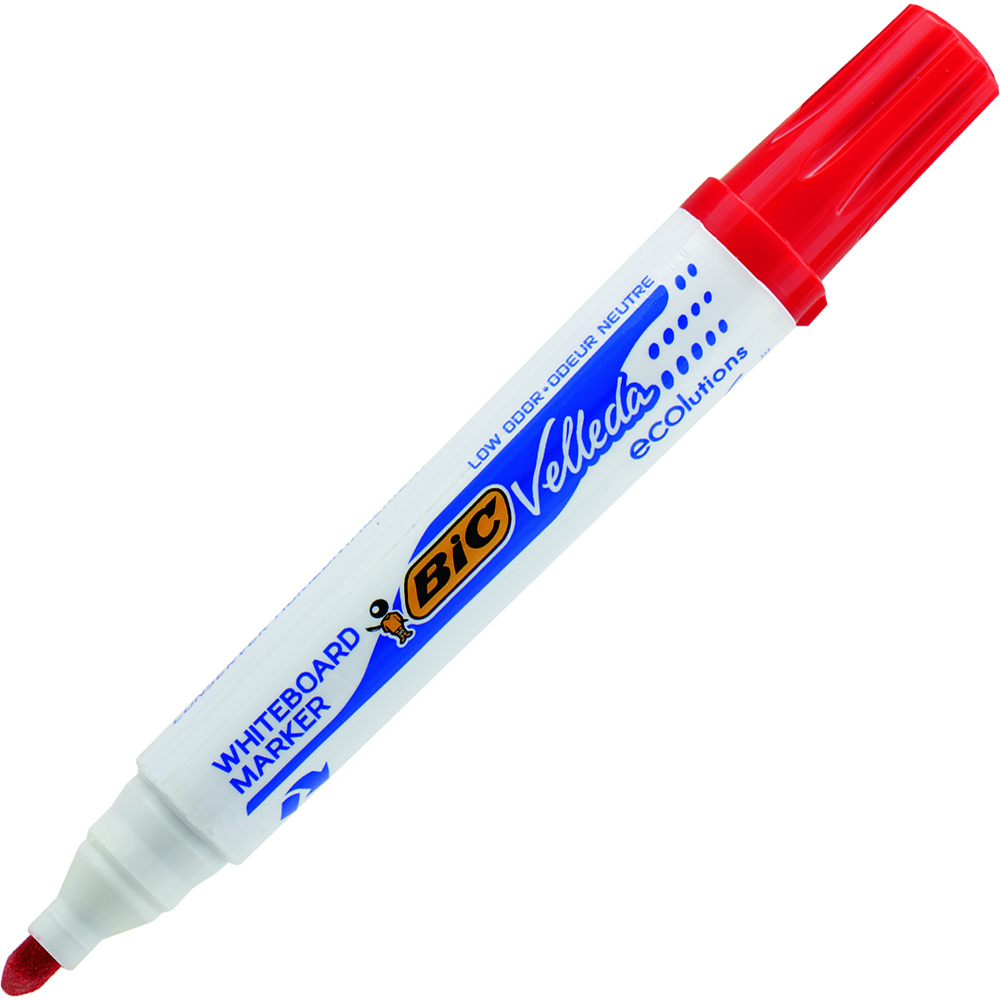 Image for BIC VELLEDA ECOLUTIONS WHITEBOARD MARKER BULLET RED from Australian Stationery Supplies