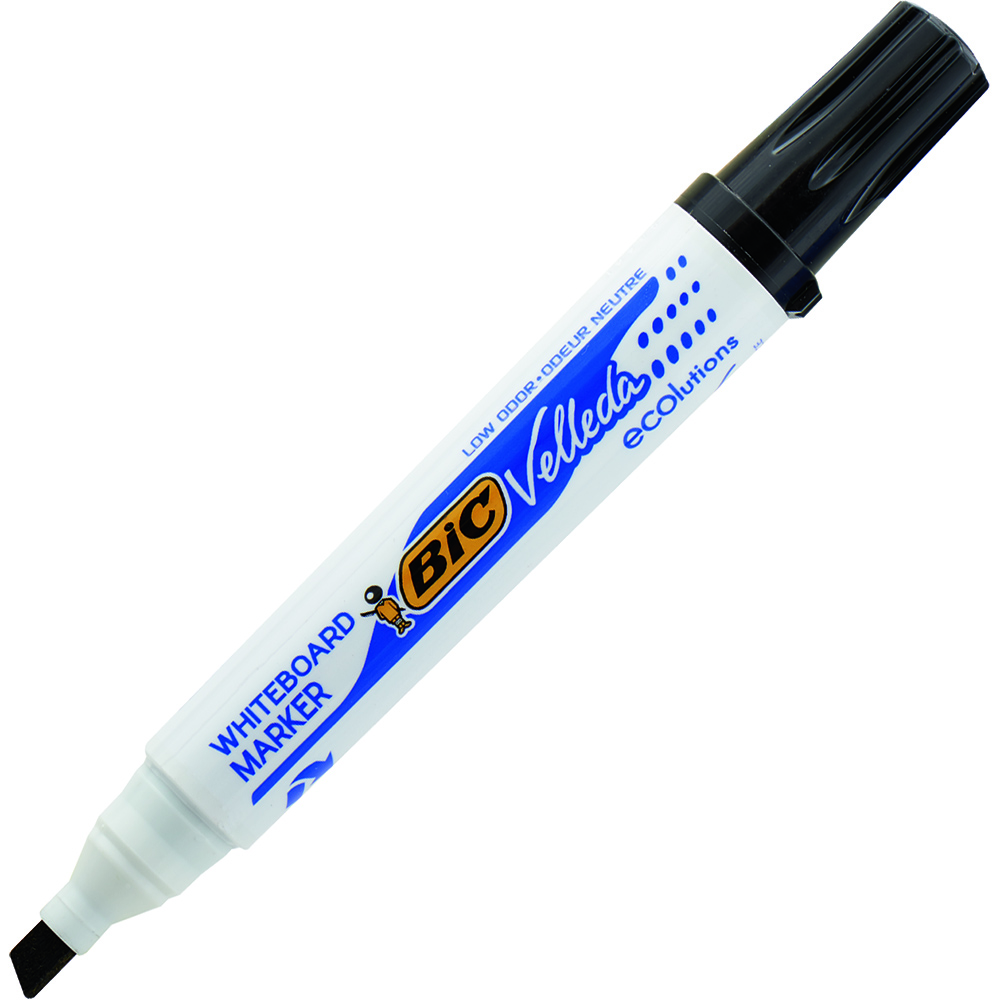 Image for BIC VELLEDA ECOLUTIONS WHITEBOARD MARKER CHISEL BLACK from Clipboard Stationers & Art Supplies