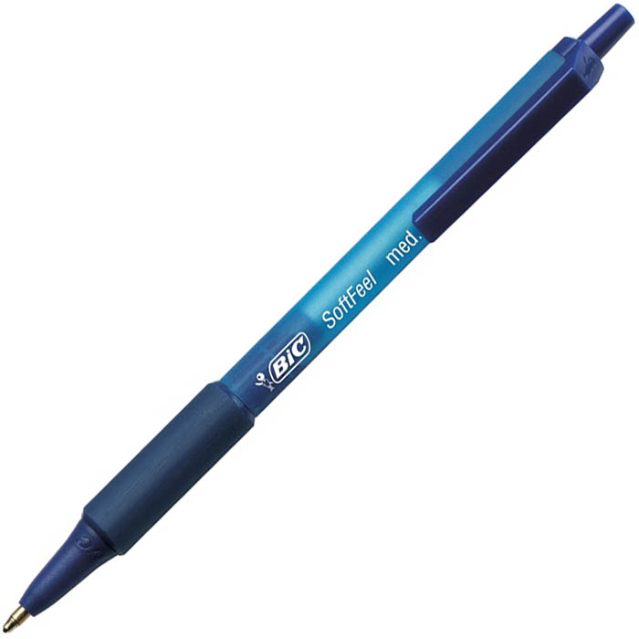 Image for BIC SOFTFEEL RETRACTABLE BALLPOINT PEN 1.0MM BLUE BOX 12 from Prime Office Supplies