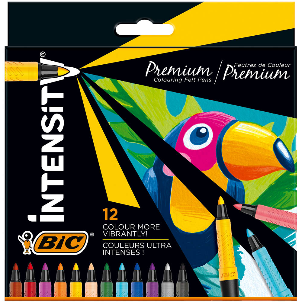 Image for BIC INTENSITY PREMIUM COLOURING FELT PENS 0.7MM ASSORTED PACK 12 from BusinessWorld Computer & Stationery Warehouse