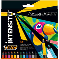 bic intensity premium colouring felt pens 0.7mm assorted pack 12