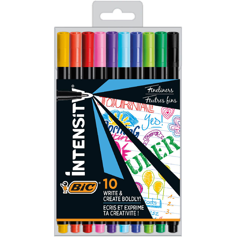 Image for BIC INTENSITY FINELINER 0.4MM ASSORTED PACK 10 from BusinessWorld Computer & Stationery Warehouse
