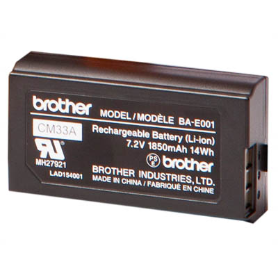Image for BROTHER BA-E001 RECHARGEABLE LITHIUM BATTERY from Mitronics Corporation