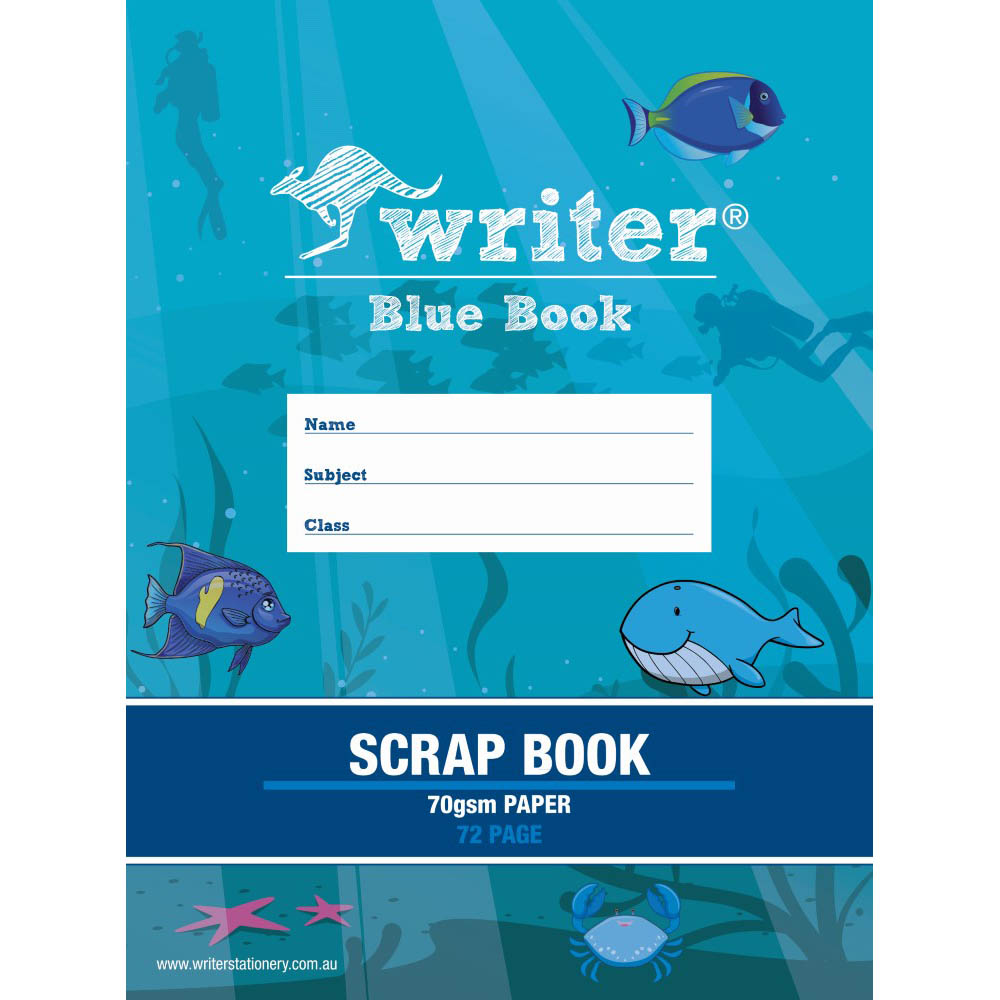 Image for WRITER SCRAPBOOK 70GSM 72 PAGE 330 X 240MM BLUE from Clipboard Stationers & Art Supplies