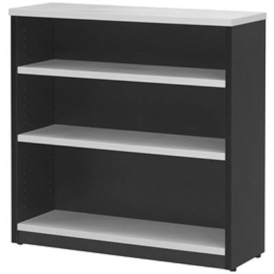 YS DESIGN OXLEY BOOKCASE 3 SHELF 900 X 315 X 900MM WHITE/IRONSTONE | ONET B2C Store | 7027962