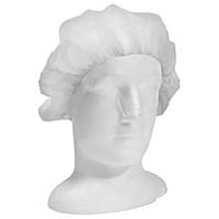 livingstone disposable bouffant hairnet cap nonwoven white pack 100