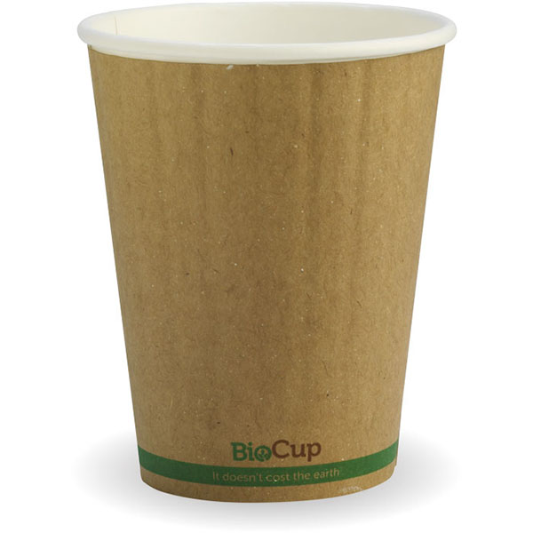 Image for BIOPAK BIOCUP DOUBLE WALL CUP 390ML KRAFT GREEN STRIPE PACK 40 from Office Heaven