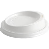 biopak biocup ps cup lid large 90mm white pack 50