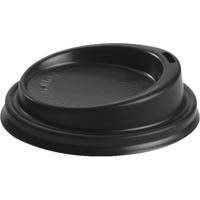 biopak biocup ps cup lid small 80mm black pack 50