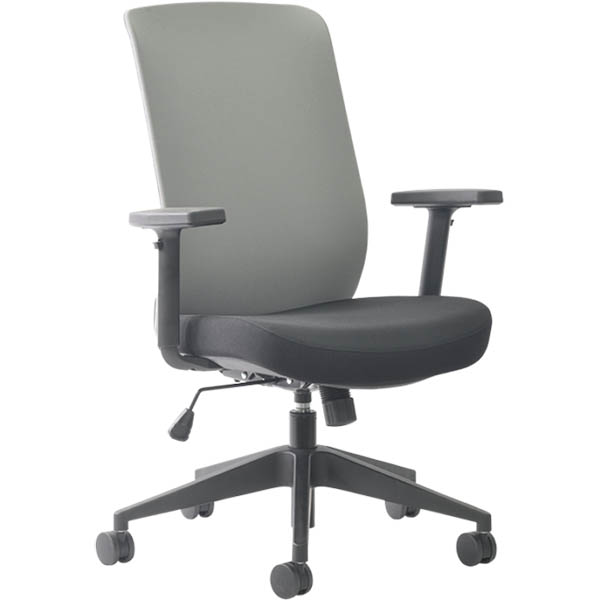 Image for BURO MONDO GENE TASK CHAIR HIGH BACK ARMS GREY from Clipboard Stationers & Art Supplies