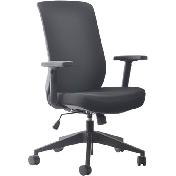 Image for BURO MONDO GENE TASK CHAIR HIGH BACK ARMS BLACK from That Office Place PICTON