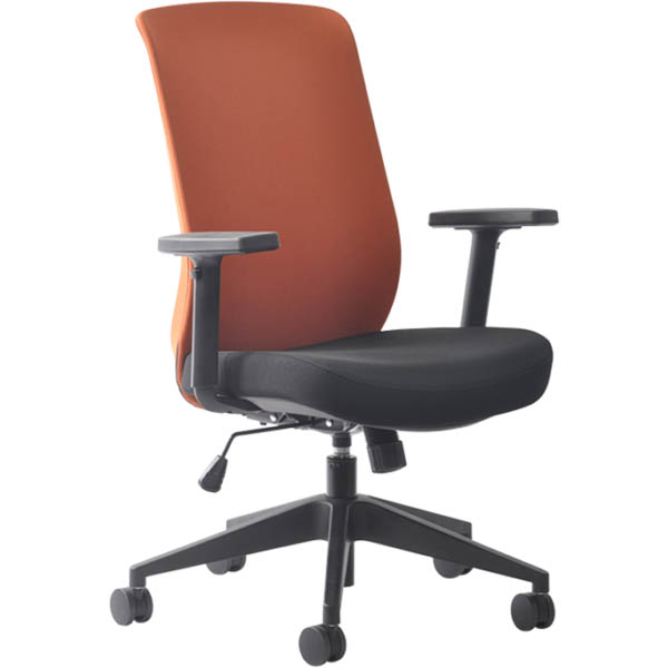 Image for BURO MONDO GENE TASK CHAIR HIGH BACK ARMS ORANGE from Positive Stationery