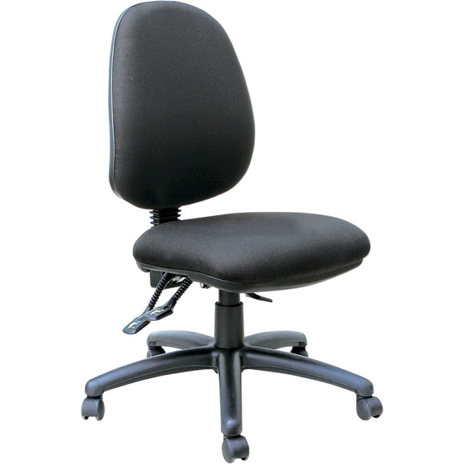 Image for BURO MONDO JAVA TASK CHAIR HIGH BACK 3-LEVER BLACK from Olympia Office Products