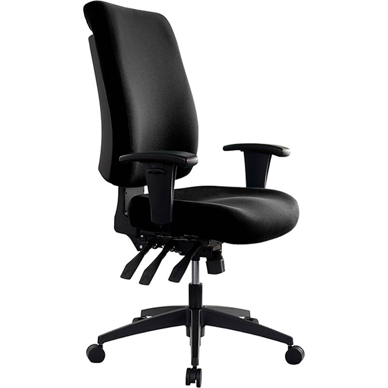 Image for BURO TIDAL CHAIR HIGH BACK ARMS BLACK from Challenge Office Supplies