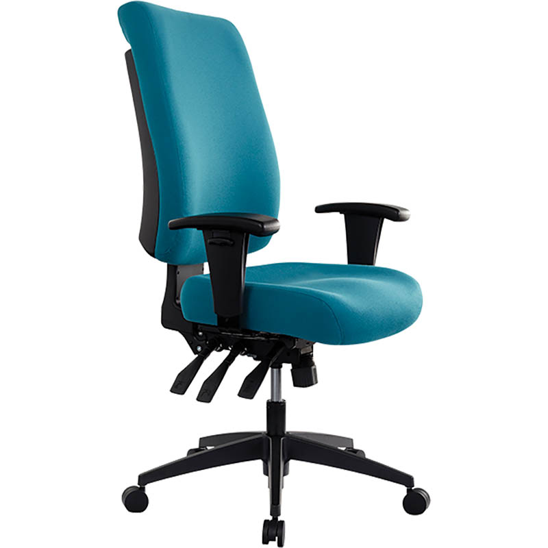 Image for BURO TIDAL CHAIR HIGH BACK ARMS TEAL from That Office Place PICTON