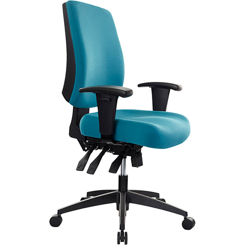 Image for BURO TIDAL CHAIR MEDIUM BACK ARMS TEAL from That Office Place PICTON