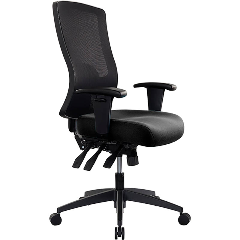 Image for BURO TIDAL CHAIR HIGH MESH BACK ARMS BLACK from Prime Office Supplies