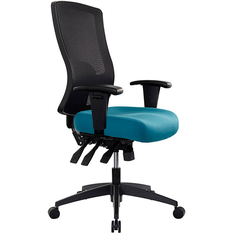 Image for BURO TIDAL CHAIR HIGH MESH BACK ARMS TEAL from Office Express