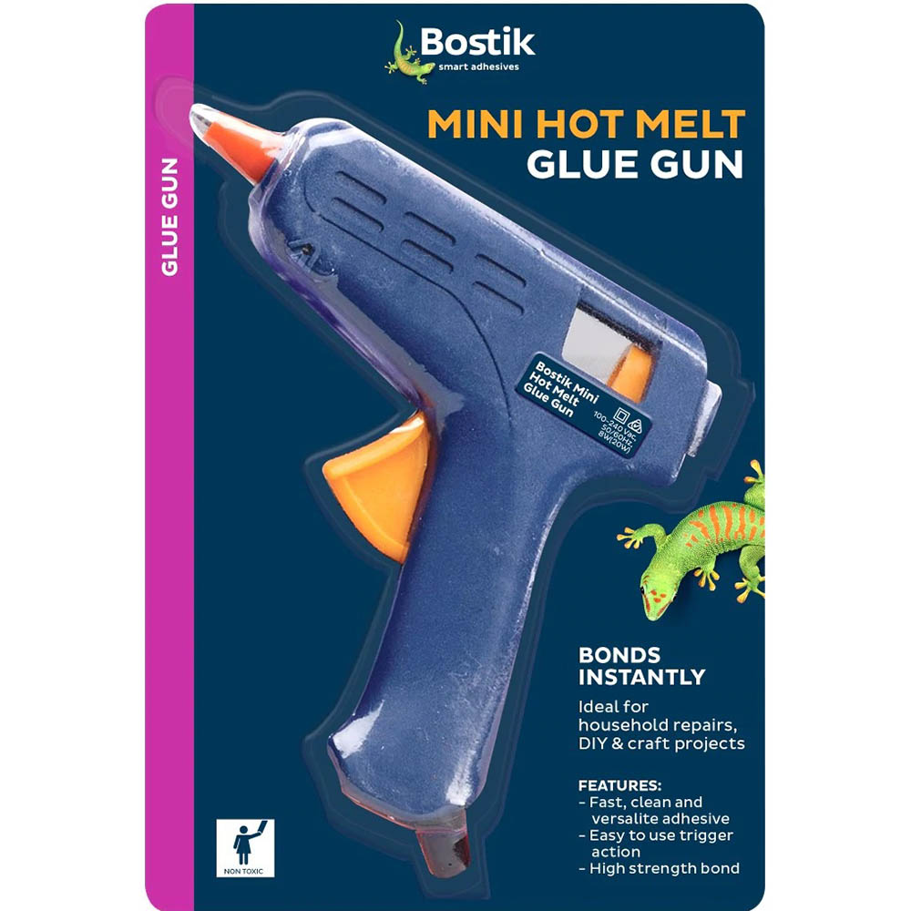 Image for BOSTIK MINI HOT MELT GLUE GUN 110-240V from Clipboard Stationers & Art Supplies