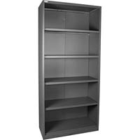 steelco open bookcase 4 shelf 2000 x 900 x 400mm silver grey