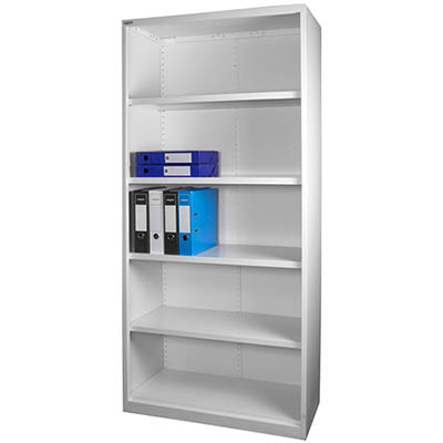 Image for STEELCO OPEN BOOKCASE 4 SHELF 2000 X 900 X 400MM WHITE SATIN from Eastland Office Supplies