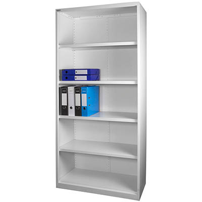Image for STEELCO OPEN BOOKCASE 4 SHELF 2000 X 900 X 400MM WHITE SATIN from Office Express