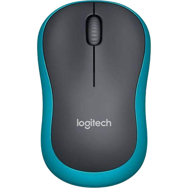 Image for LOGITECH M185 WIRELESS MOUSE BLACK/BLUE from Clipboard Stationers & Art Supplies