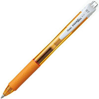 pentel bl107 energel-x retractable gel ink pen 0.7mm orange