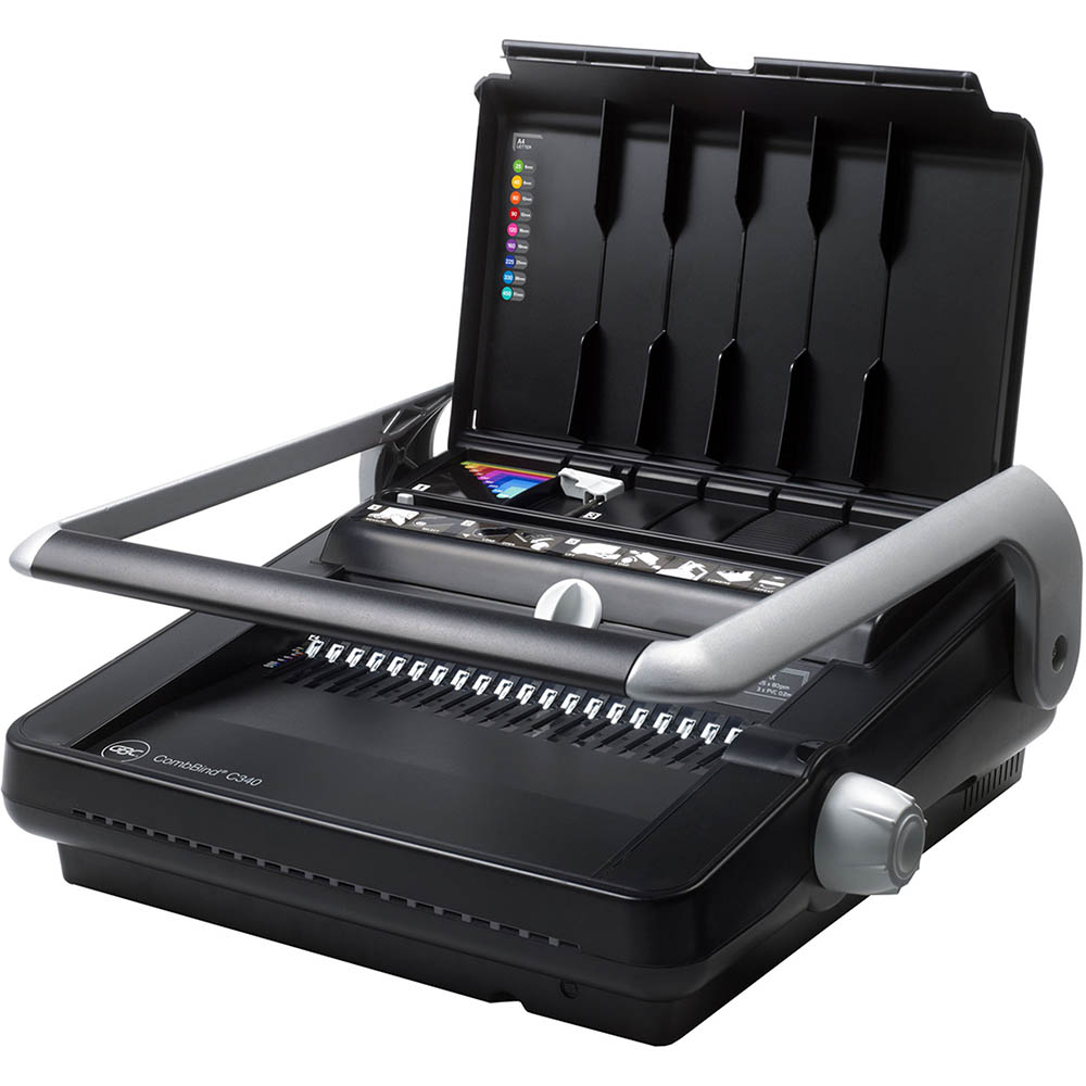 Image for GBC COMBBIND C340 MANUAL BINDING MACHINE PLASTIC COMB BLACK from BusinessWorld Computer & Stationery Warehouse