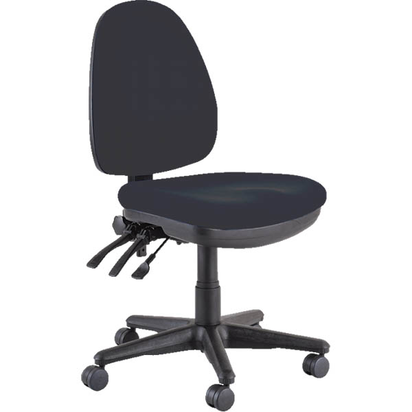 Image for BURO VERVE TASK CHAIR HIGH BACK 3-LEVER JETT BLACK from Australian Stationery Supplies