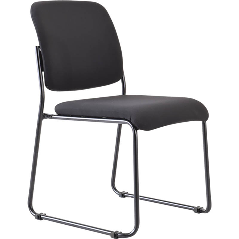 Image for BURO MARIO VISITOR CHAIR SLED BASE JETT FABRIC BLACK from Office Fix - WE WILL BEAT ANY ADVERTISED PRICE BY 10%