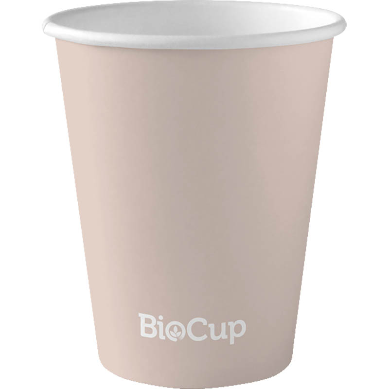 Image for BIOPAK BIOCUP AQUEOUS SINGLE WALL HOT PAPER CUP 280ML PACK 50 from Office Heaven