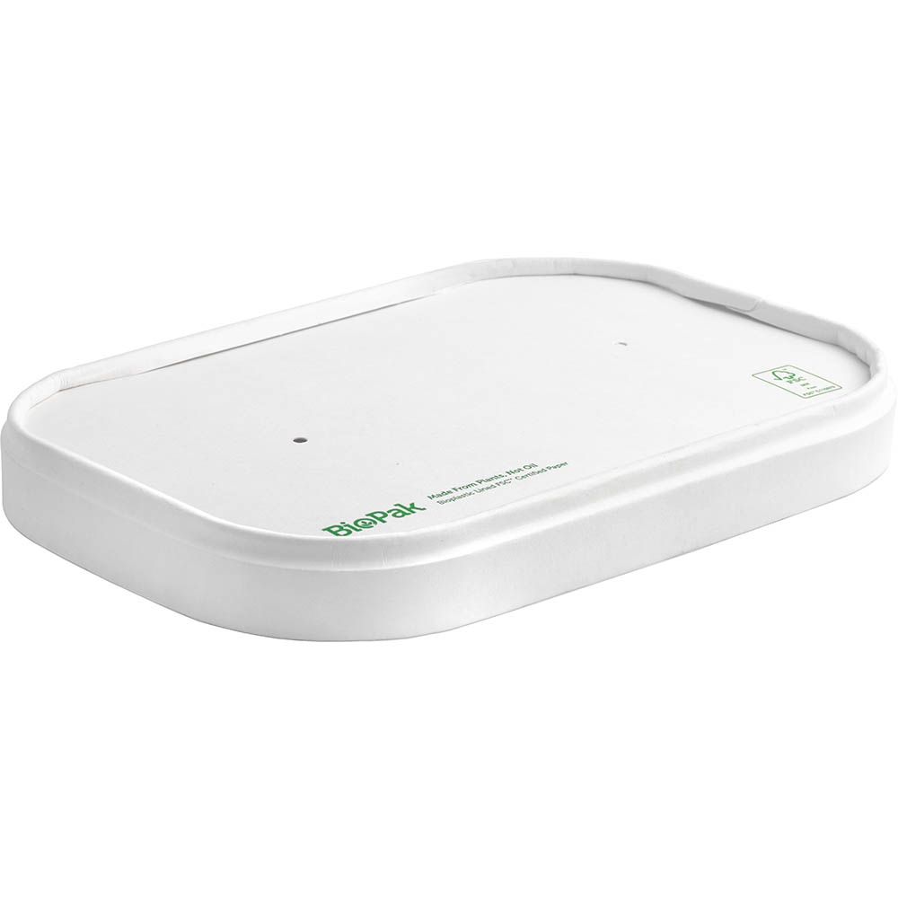 Image for BIOPAK BIOBOARD TAKEAWAY BASE LID WHITE PACK 125 from York Stationers