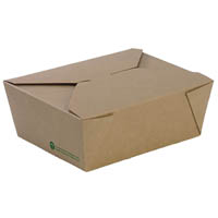 biopak bioboard lunch box medium 152 x 120 x 64mm pack 50